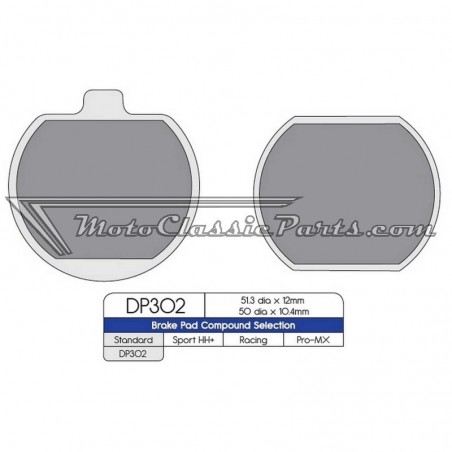 Brake Pads / Pastillas de freno DPBrake DP302