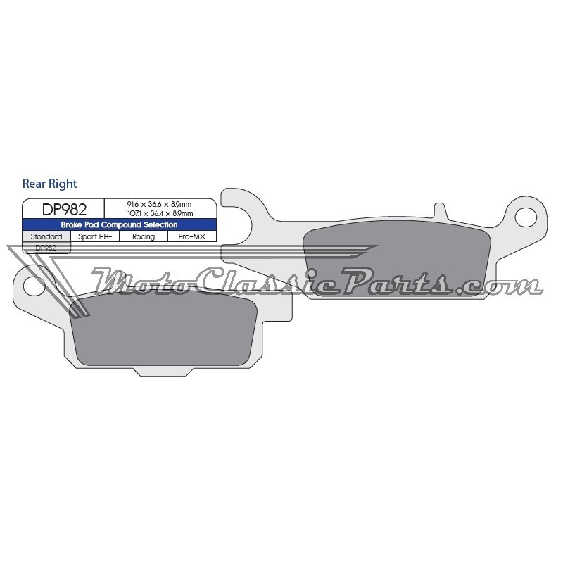Brake Pads / Pastillas de freno DPBrake DP982