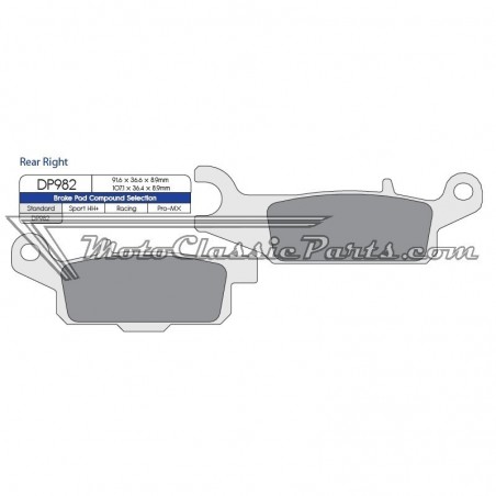 Brake Pads / Pastillas de freno DPBrake DP982