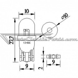 2 bombillas Krawehl Led Blanco 12V 5W5