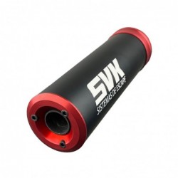 SILENCIOSO SVK ALUMINIO NEGRO CAZOLETAS ROJAS