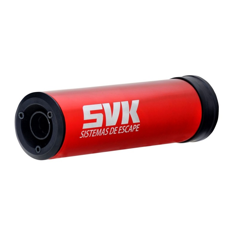 SILENCIOSO SVK ALUMINIO ROJO CAZOLESTAS NEGRAS