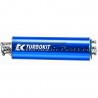Silencioso Aluminio Turbokit Scooter 60 x 195 mm, 18 mm interior, Azul